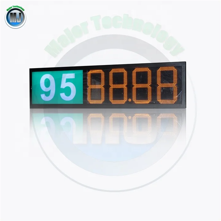 led gas / oil station price display screen with top light box