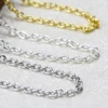Sale By Meters, Wholesale CL001 Silver Plated 1.5mm Round Cable Roll Chain Metal Necklace Making Copper Link Chain