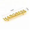 Bag Hardware Straight Pins Gold Letters Brand Metal Logo for Purse, Custom Letter Metal Logo Labels For Handbags