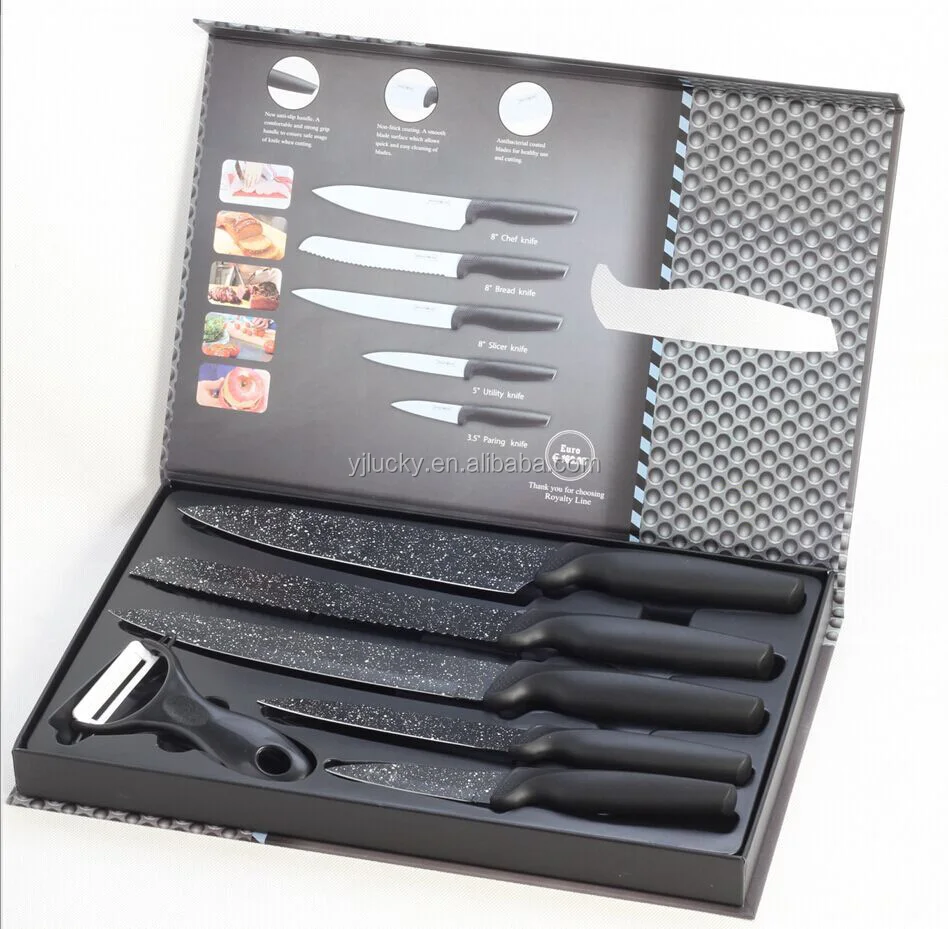 5pcs Non-stick Classic Royal Kitchen Knife Set - Buy Classic Royal ...