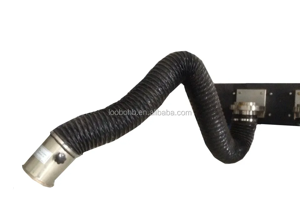 
High quality flexible fume and dust extraction arm/soldering smoke suction arm with exhaust fume hood 