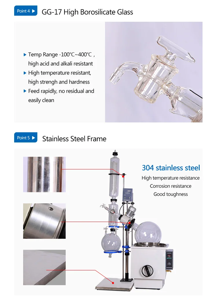 ZZKD 50L New Science Lab Rotary Evaporator and Rotovap for Gentle and Efficient Removal from Evaporation