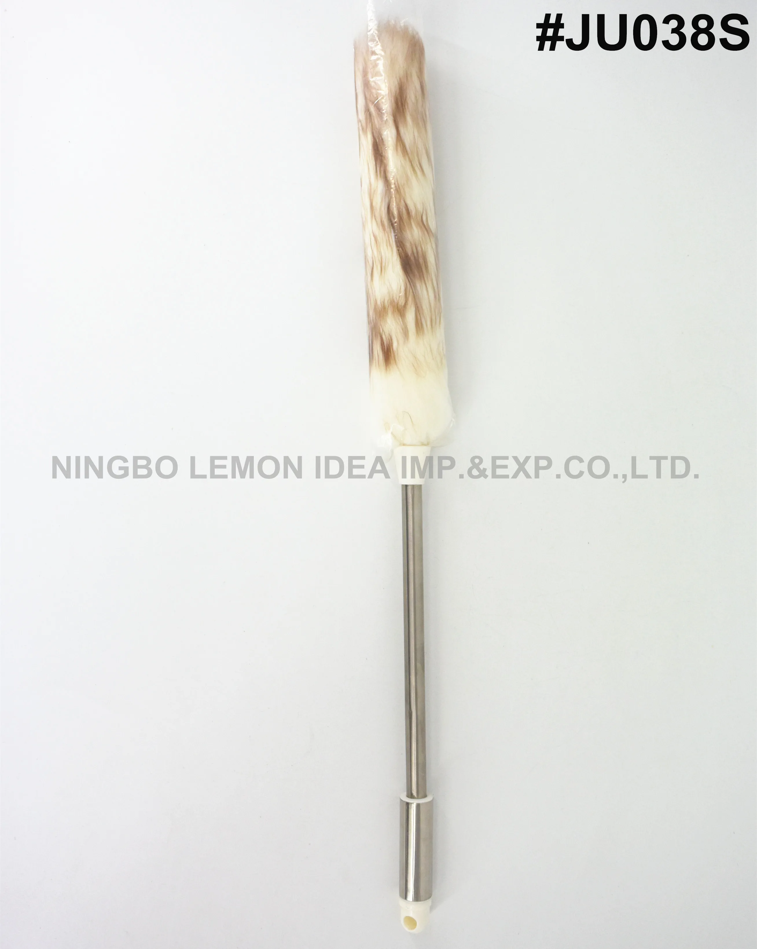 
wool duster with long metal handle 