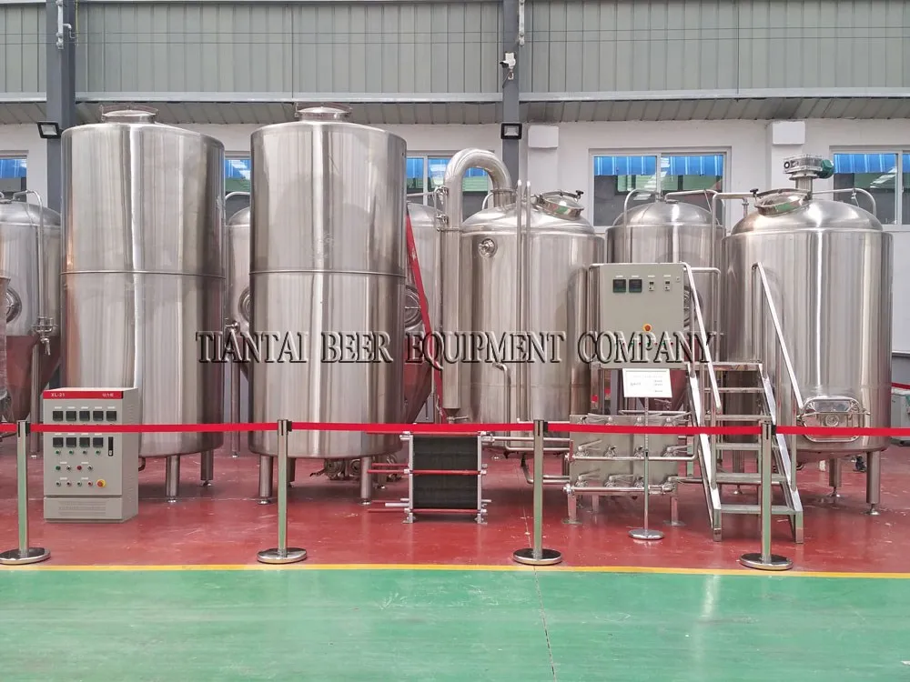 1500liter craft brewery equipments steam heated brewhouse installed in korea style restaurant