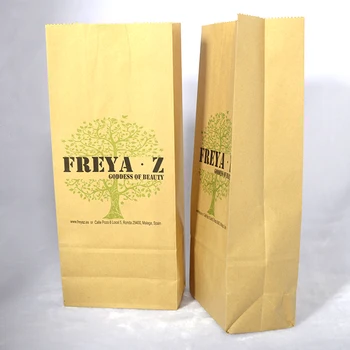 Whole Food Grade Greaseproof Custom Brown Small Wax Coated Kraft Paper Bags For Hamburger Whole Food Grade Greaseproof Custom Brown Small Wax Coated Kraft Paper Bags For Hamburger