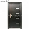 Powder coating steel entry type black security door with s.s decorated