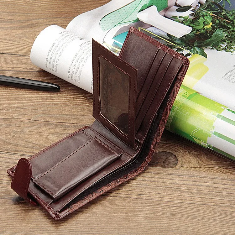 Best Selling Wallet Famous Brand Baellerry Leather Mens Button Wallet