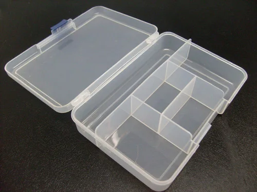 little plastic storage boxes