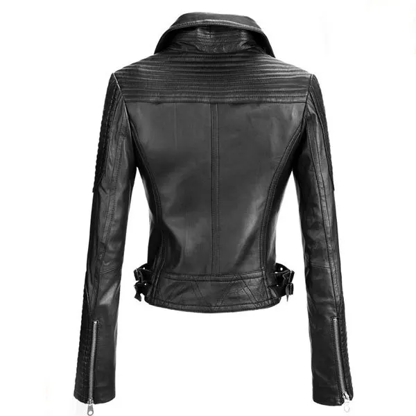 China Coat Manufacturer Modern Sexy Black Women Leather Jacket - Buy ...