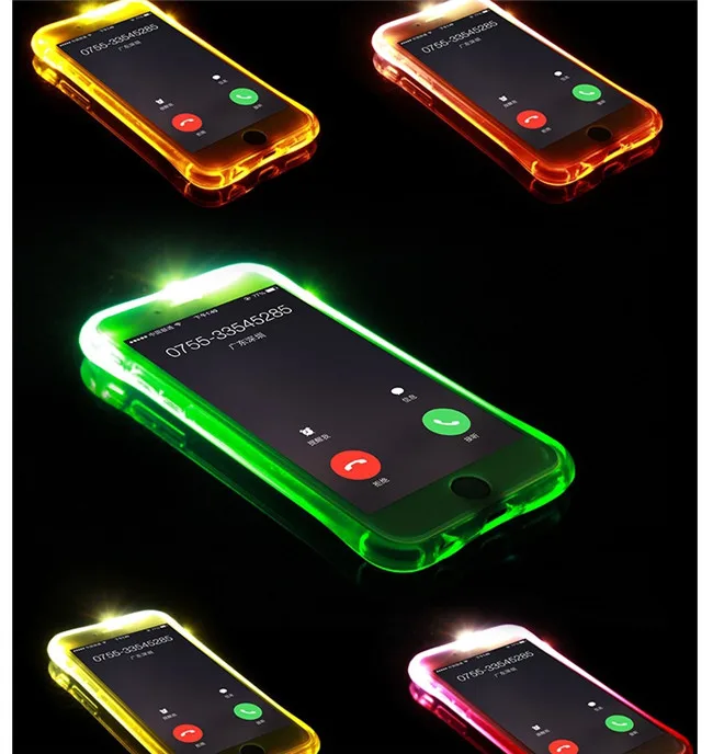 For Iphone Led Case With Led Light Telegram Tpu Cell Phone For