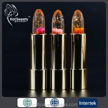 Oem Gelée Saveur Offre Spéciale Cosmétiques Transparent Rouge à Lèvres Rouge à Lèvres Professionnel Maquillage Rouge à Lèvres Personnalisé Avec Fleur