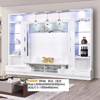 China Beno Furniture Competitive Price Tv Cabinet 1m 2m Long Big White Color Glass Wall Units Designs In Living Room Pictures Buy Mdf Tv Wall Unit