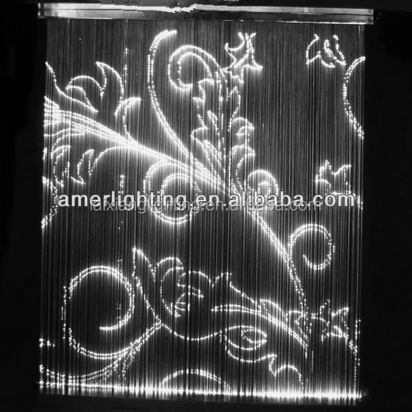 Made in China chandelier lighting decoration rgb restaurant fiber optic curtain chandelier