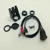 Car dashboard installation cable RCA plug to dash mount usb2.0 port power USB and audio cable