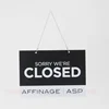 Acrylic Open Closed Door Signs with Metal Hanging Chain Double Sided Closed and Open sign