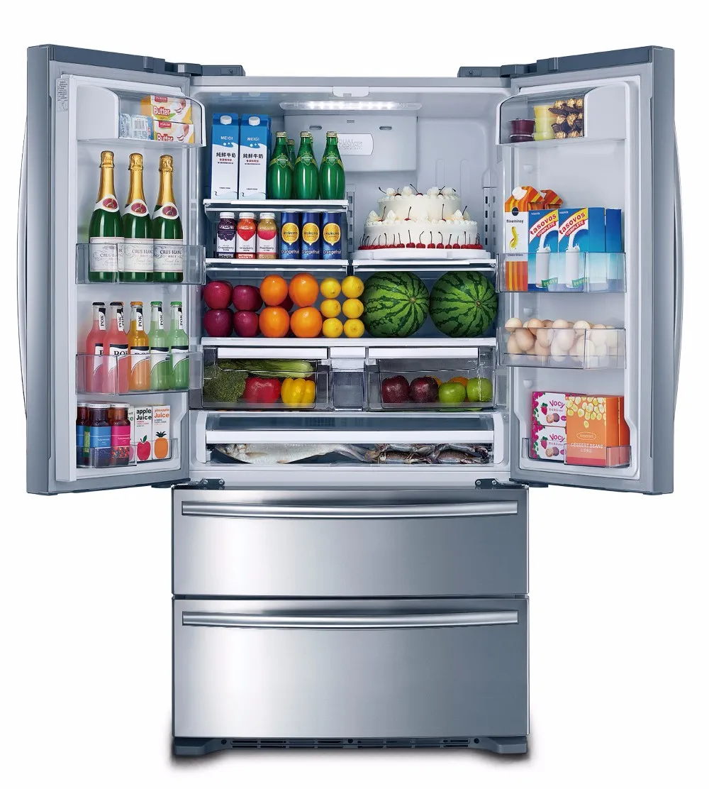Automatic Defrosting Side By Side Electronic Refrigerator Freezer With Ice Maker Buy Refrigerator Freezer Home Refrigerator French Door Refrigerator Product On Alibaba Com