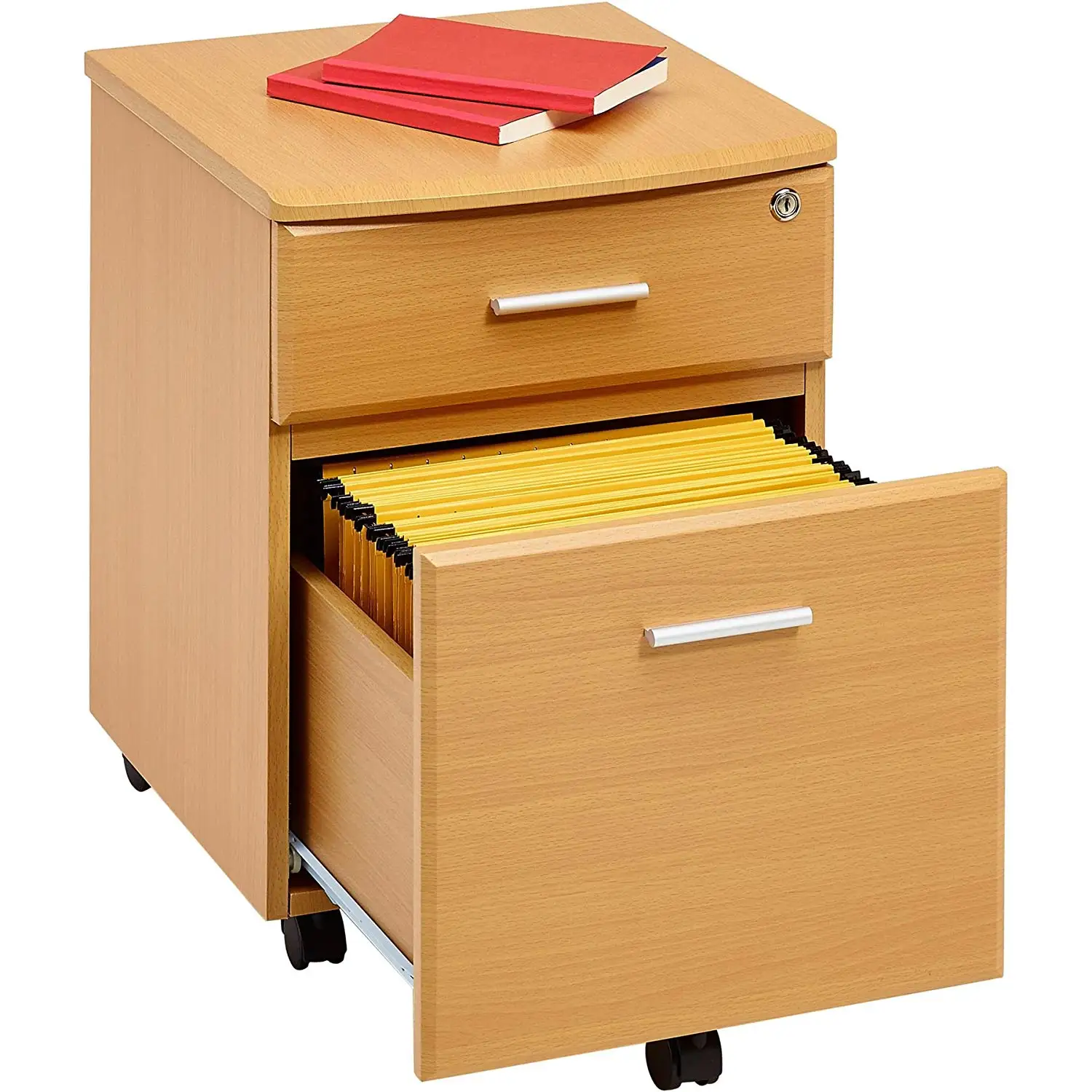 2019 Top Sales Two Drawer Lockable A4 Filing Cupboard Desk