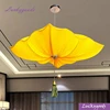 XK124 luxury hall hanging lotus design yellow hanging lantern