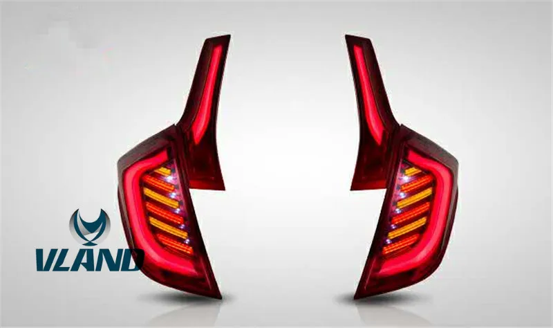 VLAND manufacturer accessory for Car Tail light for FIT/JAZZ LED Taillight 2014 2015 2016 2017 2018 with LED drl