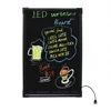 Flashing illuminated erasable neon outdoor billboard LED writing message board with double sided metallic