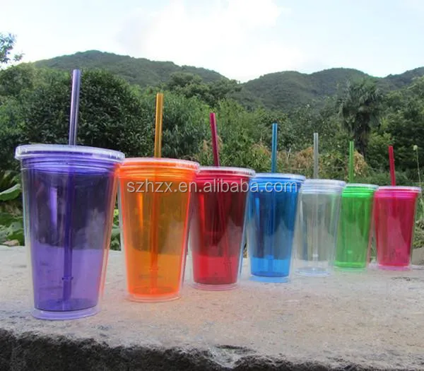 Water Bottle Hard Plastic Cup With Lid And Straw Buy Hard Plastic Cup