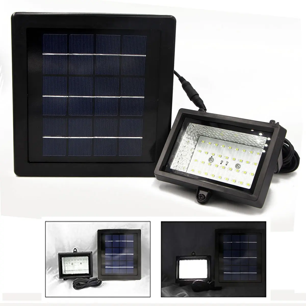 RioRand Outdoor 36LED Solar floodlights cast light waterproof billboard lights Solar Lighting Home (White)