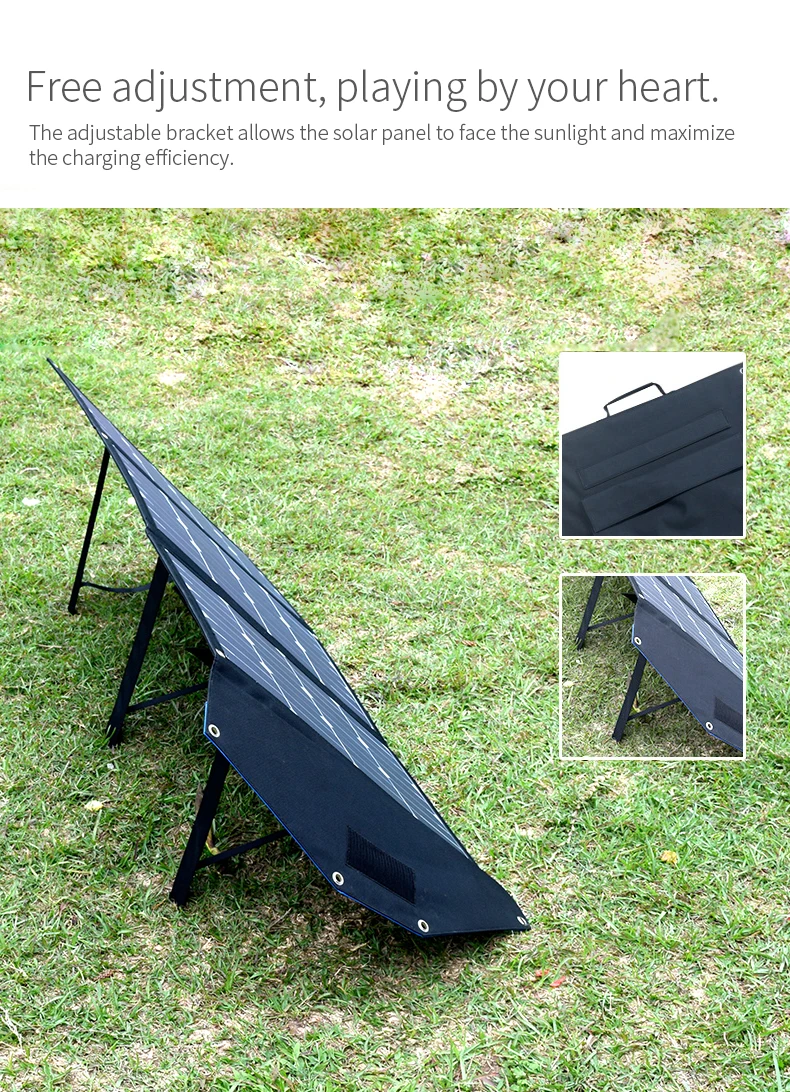 China Manufacturer 200W 18V Sunpower Portable Foldable Solar Panel For Camping Kits