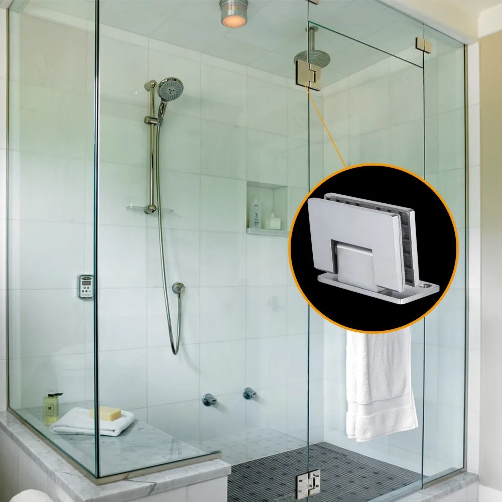 Stainless Steel Frameless Shower Door Wall Mount Glass Hardware