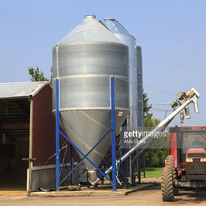 Galvanized Animal Poultry Feed Farm Hopper Bottom Steel Silo For Sale