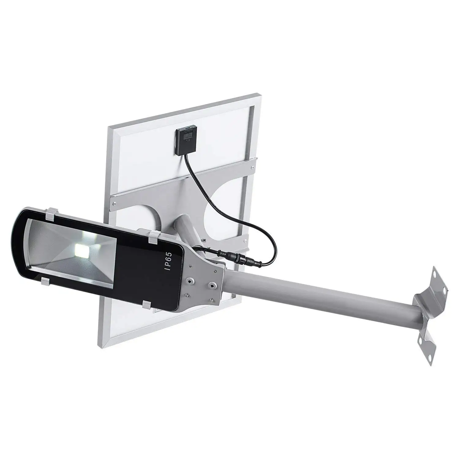 Silvery Grey 20W 1200 Lumens Post Light Waterproof IP65 LED solar energy led street light
