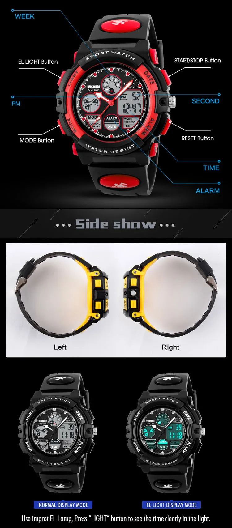 skmei sport watch 1163 instructions