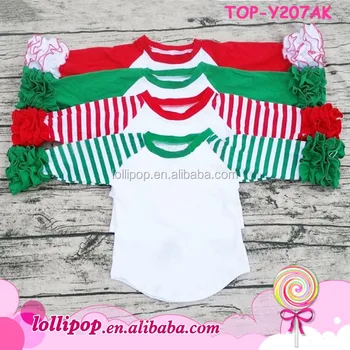 girls red and white striped top