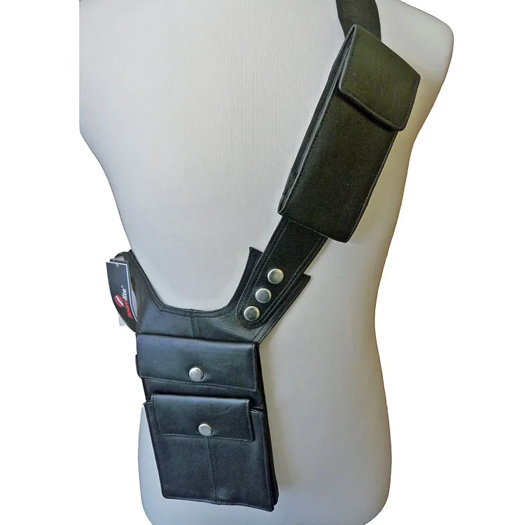 Black Leather Shoulder Holster Travel Wallet Bag Money Pouch Bags Buy