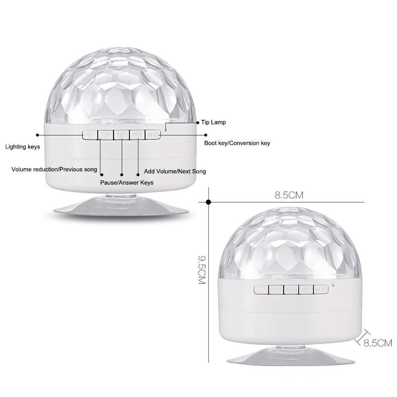 New Cheap Wireless BT LED Stage Speaker Color Light Radio Mini Speaker - ANKUX.COM