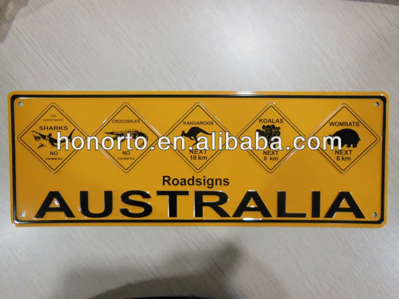AUSTRALIA Novelty Embossed Metal License Plate