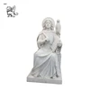 classical outdoor landscape white marble ancient greek sculpture sun goddess lady and eagle sculpture MSD-032