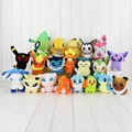 New 20pcs lot pikachu celebi Dragonite Psyduck Sylveon Umbreon Snorlax Torchic glaceon chikorita Charmander plush stuffed