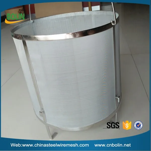 300 400 800 Micron Stainless Steel Grain Filter Basket / Beer