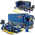 641Pcs lot Transporter F1 Car Model Children Building Blocks Toys Nice DIY Kids Birthday Gifts Safety