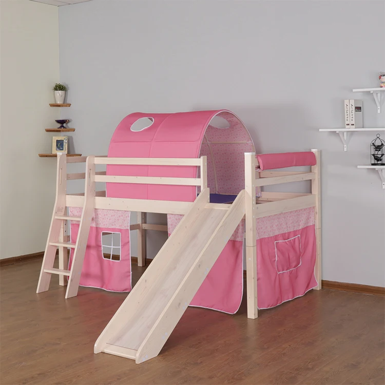 kids wooden loft bed