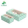 shenzhen china custom printing wholesale cheap folding polka dot cup cake take away fast food parcel box with PET window