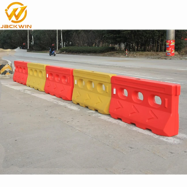 Road Construction Crowd Control Yellow&red Water Filled Barrier Plastic ...