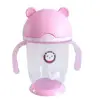cute bear BPA free baby cup training baby training cup with straw