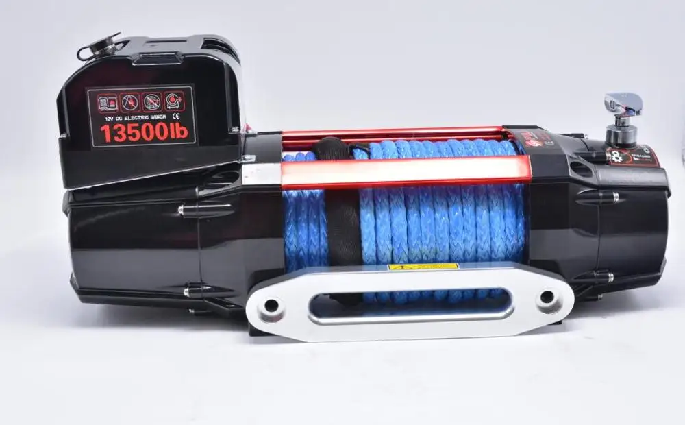 High Quality Car Electric Winch 13500lbs With Synthetic Rope Buy High