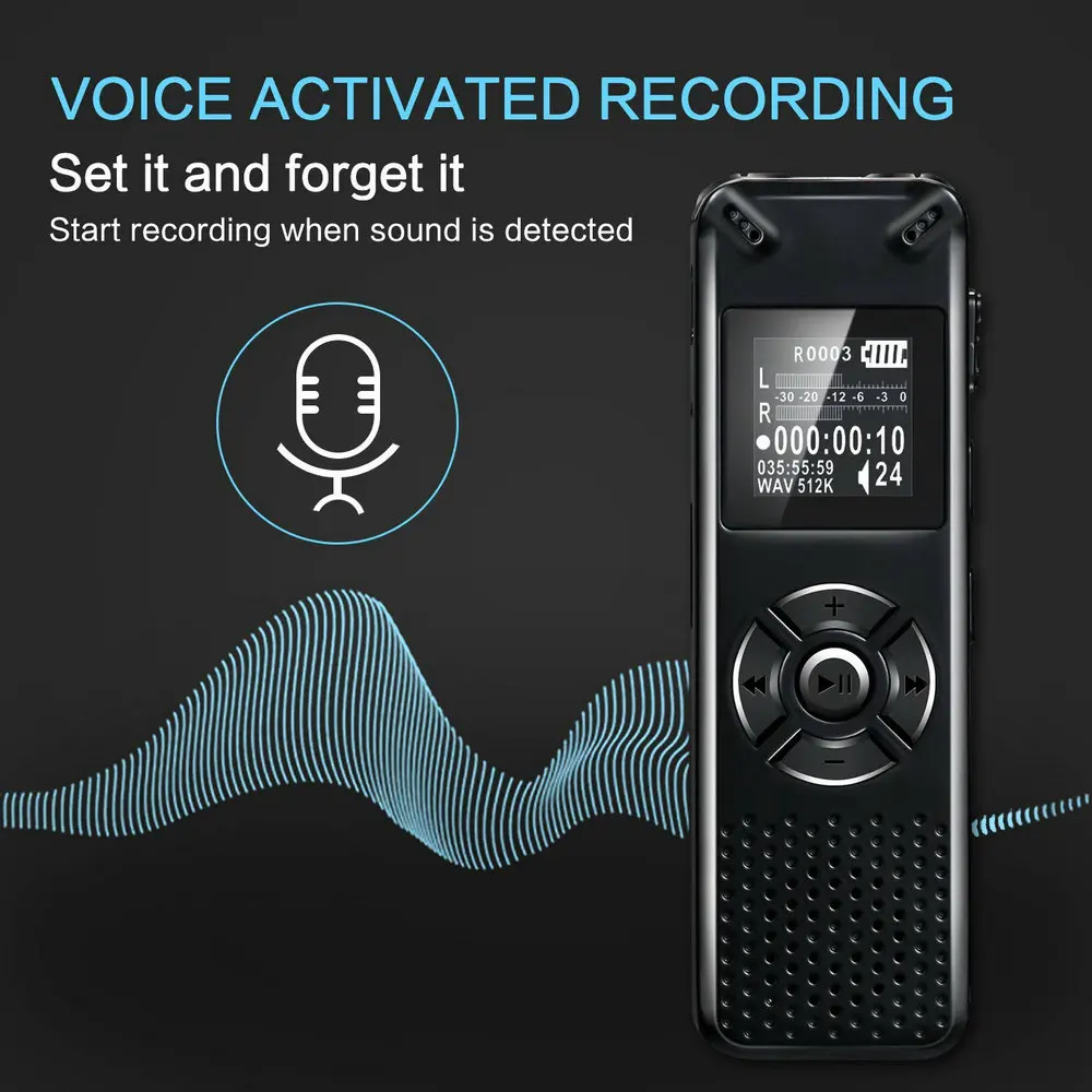 New Portable Smart Noise Reduction Sound Music Mp3 Player Dual Mic
