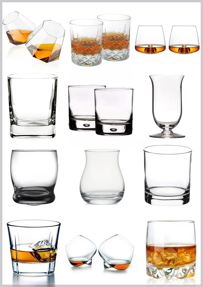 Classical square iceberg beautiful whisky glass for bar and hotel