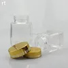 380ml Square hermetic food heat-resistant glass jar with metal lid