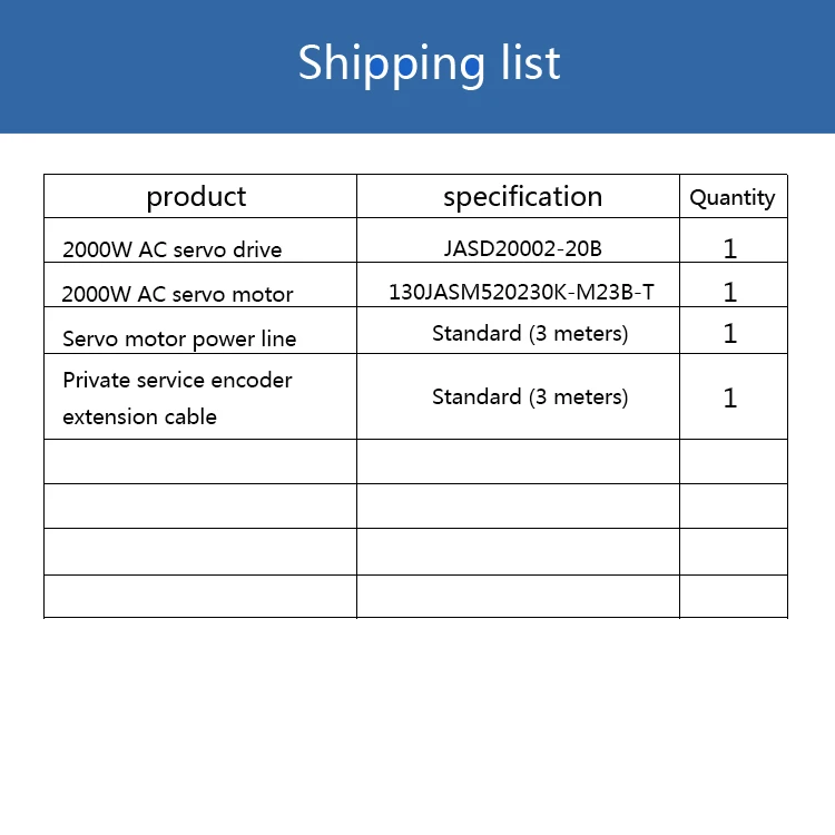 JMC 2KW 220V three phase high voltage ac servo step motor and driver
