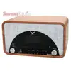 Retro Wooden Vintage Record Player ,USB Turntable Player with AM and FM radio