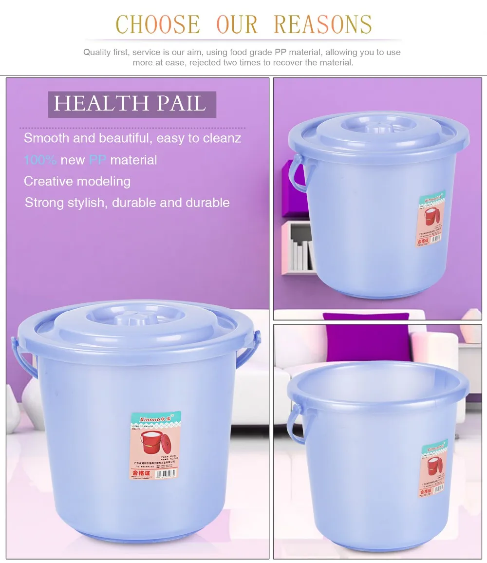 The Cheap Plastic Buckets With Lids With Handle Made In China Factory